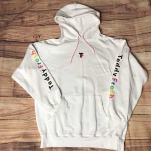 Mens Teddy Fresh White Heavyweight Pullover Hoodie Size XL